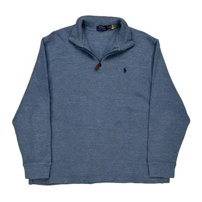 Polo By Ralph Lauren 1/4 Zip - XL Blue Cotton