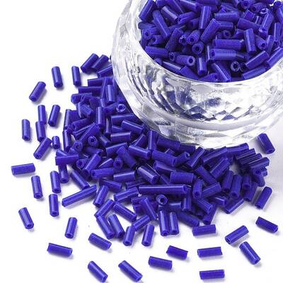 Opaque Colours Glass Bugle Beads