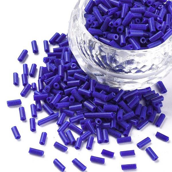 Opaque Colours Glass Bugle Beads
