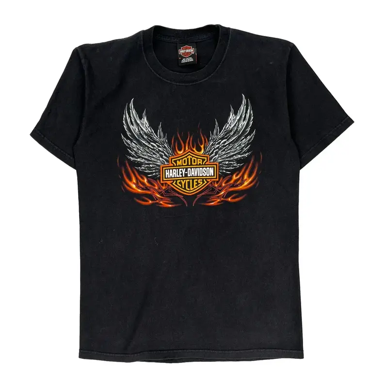 Colorado Harley Davidson Graphic T-Shirt - Medium Black Cotton