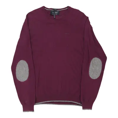 Armani Jeans Jumper - XL Purple Wool Blend