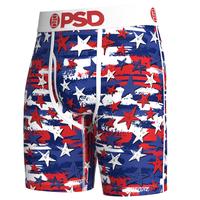 PSD Men's Star Camo Boxer Brief - Standard Length 7 Inch Inseam, Soft and Breathable Premium Modal Fabric