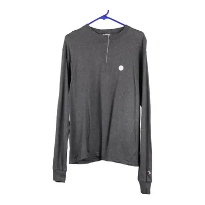 Champion 1/4 Zip - Medium Grey Cotton