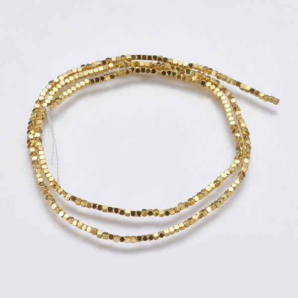 Electroplate Non-magnetic Synthetic Hematite Bead Strands