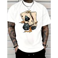 Men's Casual Black T-shirt, Complex Skull and Mechanical Design-Pure Cotton, round Neck, Short Sleeve, Summer Fashion Pattern...
