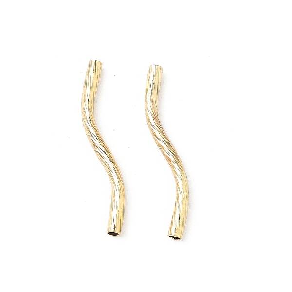 Brass Curved Tube Beads