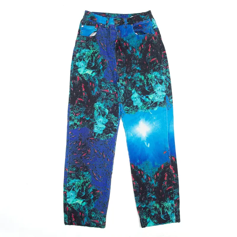 ANCHELLI Trousers Blue Regular Straight Womens W24 L26