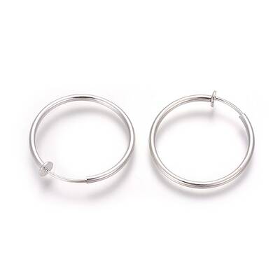 Electroplate Brass Retractable Clip-on Earrings