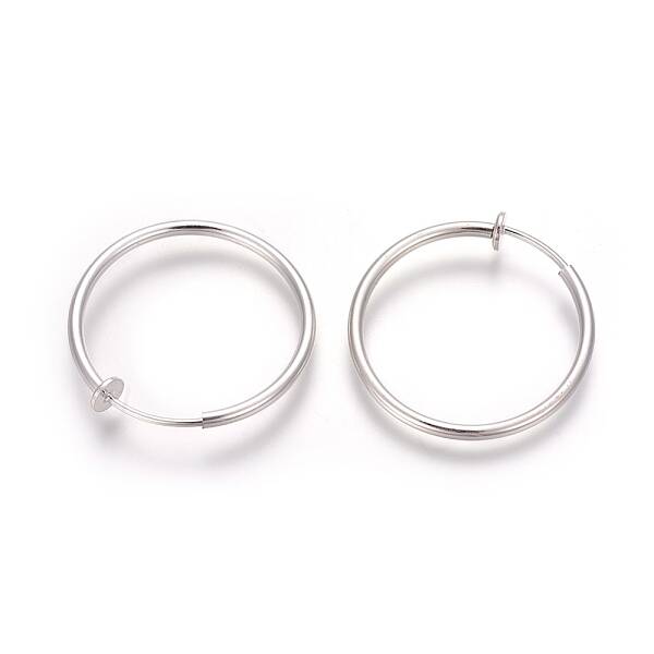 Electroplate Brass Retractable Clip-on Earrings