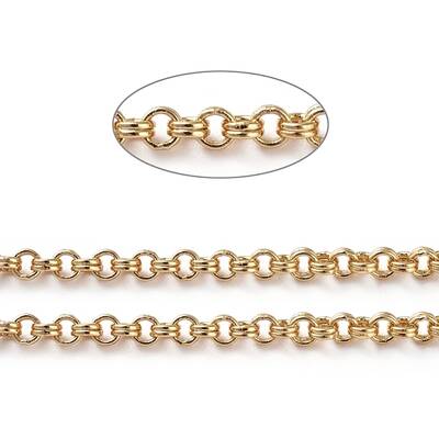 3.28 Feet Soldered Brass Rolo Chains