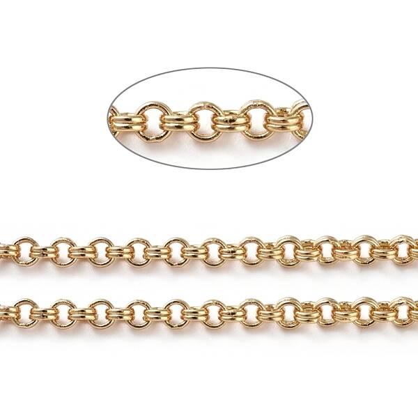 3.28 Feet Soldered Brass Rolo Chains