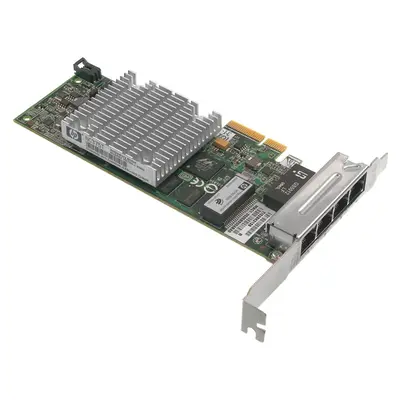 538696-B21-B2 HP Quad-Ports RJ-45 1Gb/s 10Base-T/100Base-TX/1000Base-T Gigabit Ethernet PCI Express 2.0 x4 Low Profile Server...