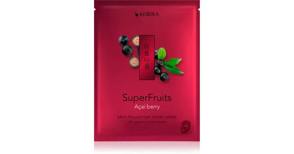 KORIKA SuperFruits Acai Berry - Anti-pollution tissue sheet mask with detox effect Acai berry 25 g