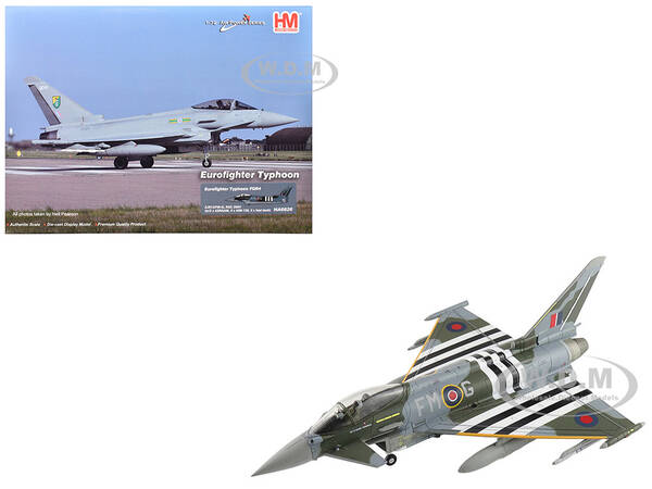 Eurofighter Typhoon FGR4 Fighter Aircraft ZJ913 FM-G (2024) British Royal Air Force Air Power Series 1/72 Diecast Model b...