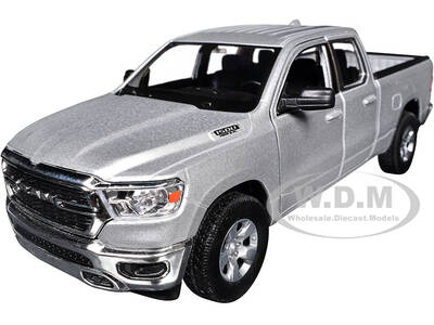 2019 RAM 1500 Pickup Truck Silver Metallic NEX Models Series 1/27 Diecast Model Car by Welly