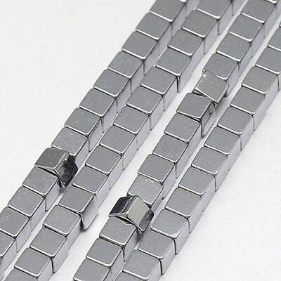 Electroplate Non-magnetic Synthetic Hematite Beads Strands