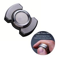 3 in 1 Deformation Fidget Alloy Spinner Coin, 1 Count High-speed Rotation Adult Spinning Toy, Metallic Finger Spinner, Durabl...