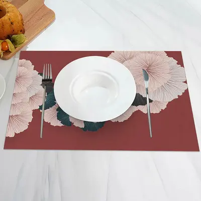 Retro Red Pink Blue Floral Table Set Of 4 Placemats - Aperturee