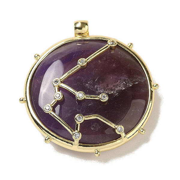 Constellation Natural Amethyst Pendants