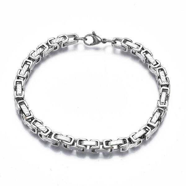 Non-Tarnish 201 Stainless Steel Byzantine Chain Bracelets