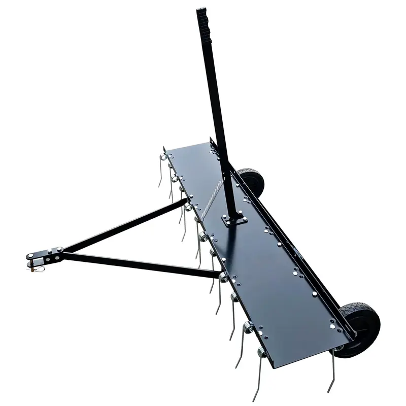 Garvee 45inch Tow Behind Dethatcher with 20 Spring Steel Tines, Heavy-Duty Lawn Rake, Rust-Resistant Steel Frame, Easy Hitch,...
