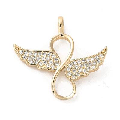 Brass Micro Pave Cubic Zirconia Pendants