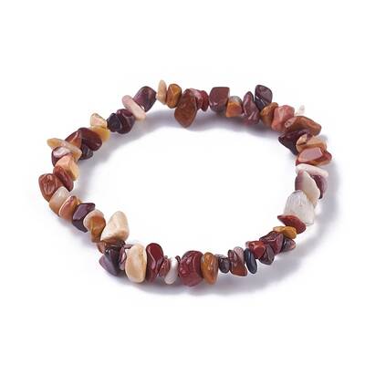 Natural Mookaite Beads Stretch Bracelets
