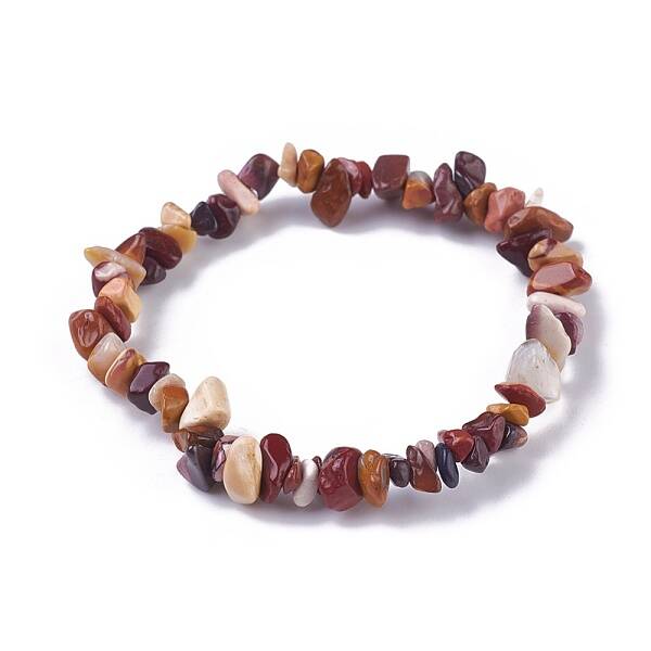 Natural Mookaite Beads Stretch Bracelets