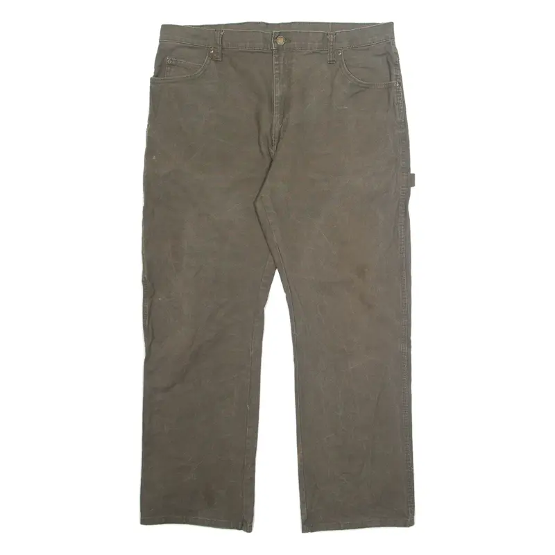 DICKIES Carpenter Cargo Mens Trousers Green Regular Straight W36 L30