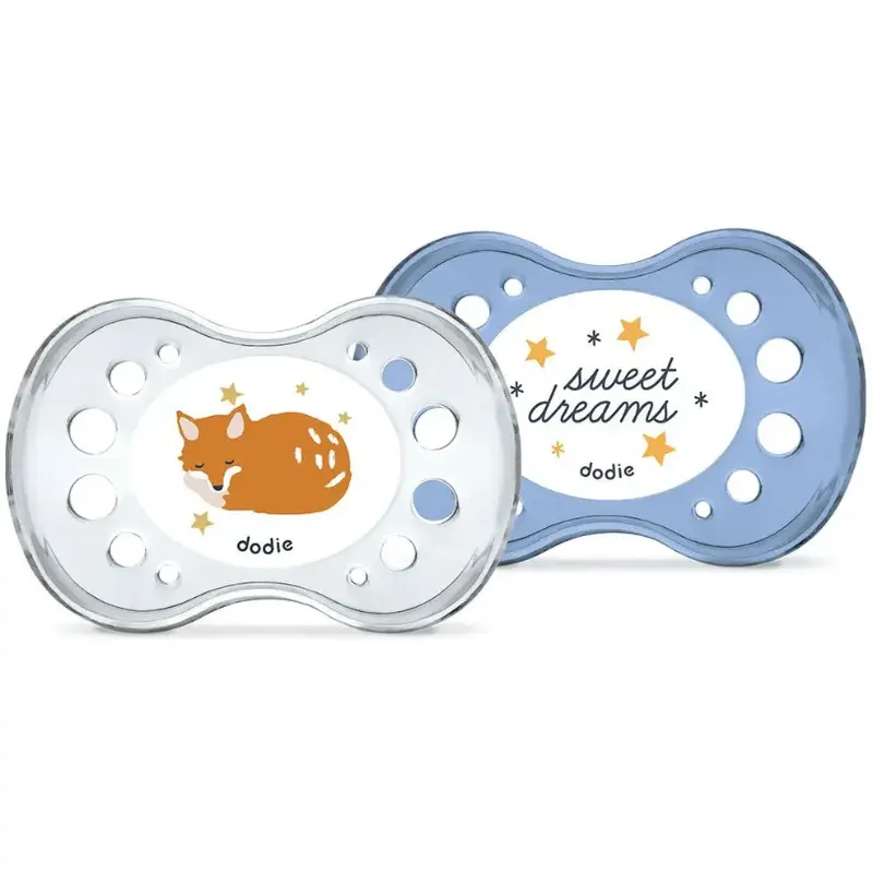 Dodie Anatomical Silicone Pacifiers 6m+ Duo Shine in the Night n°A36