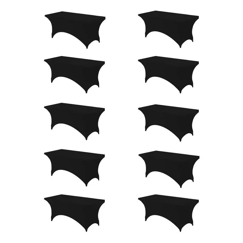 10 Packs 6FT Rectangular Spandex Table Covers, Fitted and Stretched Tablecloth, Reusable, Washable and Wrinkle-resistant For ...