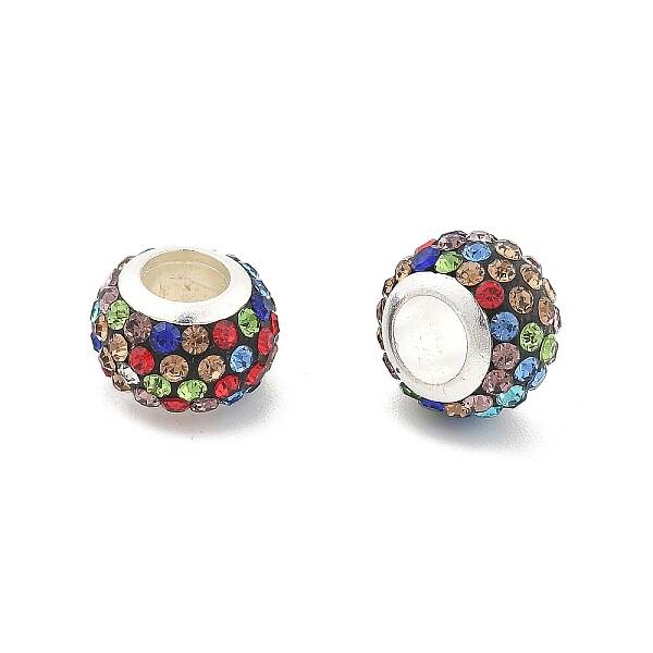 Rondelle Polymer Clay European Beads