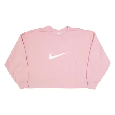 NIKE Cropped Womens Sweatshirt Pink L