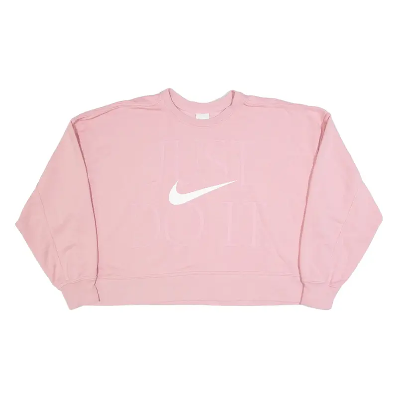 NIKE Cropped Womens Sweatshirt Pink L