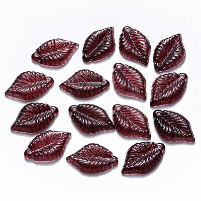 Transparent Baking Painted Glass Pendants