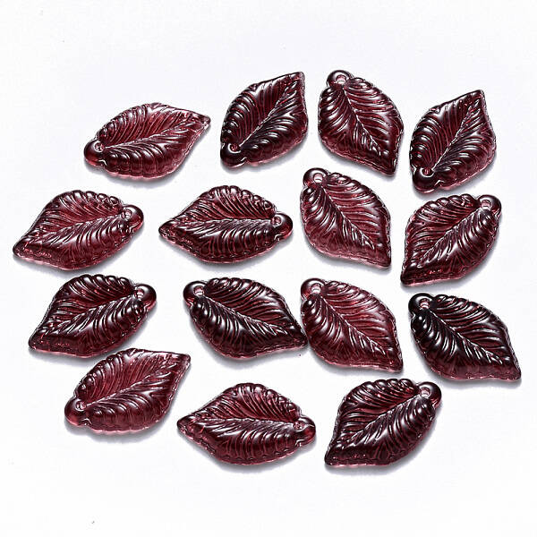 Transparent Baking Painted Glass Pendants