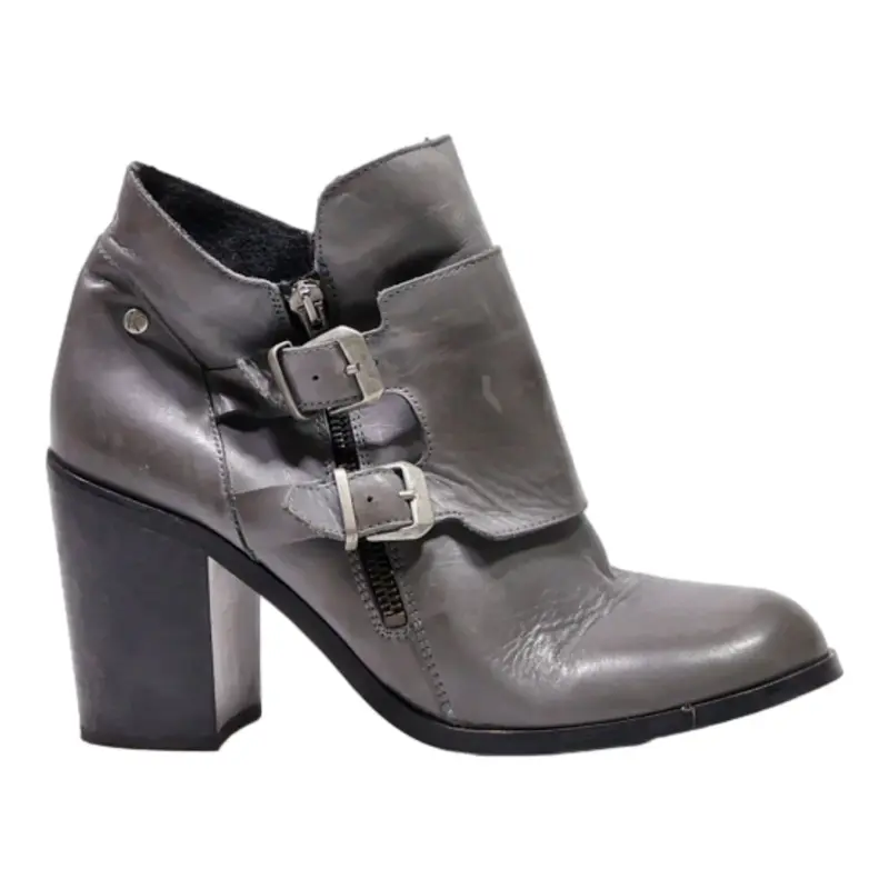 KOOKA Ankle Boots Grey Leather Womens UK 7