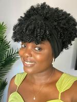 6 Inch Short Kinky Coily Headband Wigs for Women, Gorgeous Fluffy Wigs with Headband, Synthetic Wigs for Party, Daily Use