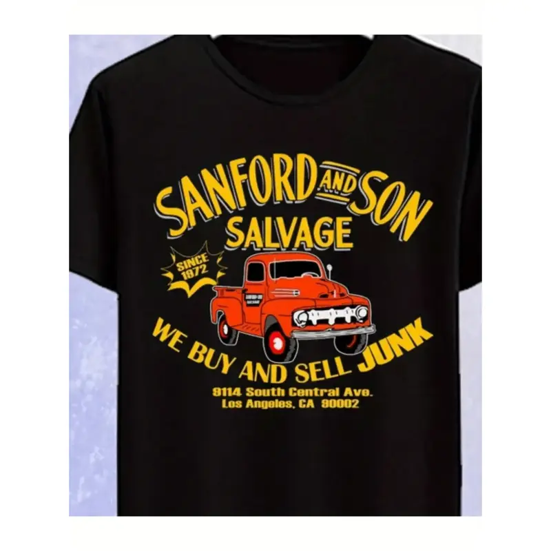 Casual Short-Sleeve Men's T-Shirts Sanford and Son Salvage Retro TV