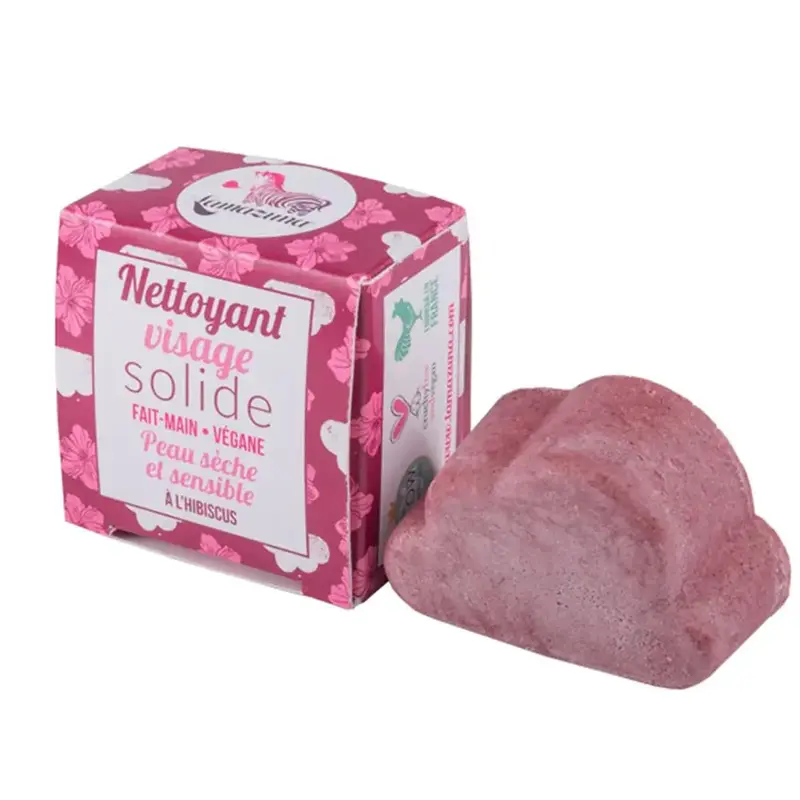 Lamazuna Solid Facial Cleanser Hibiscus Perfume Dry And Sensitive Skin 25g