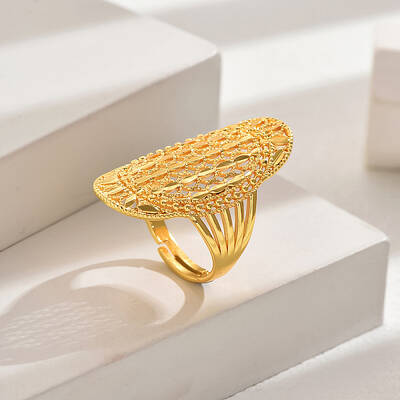 European Style Wheat Lucky Adjustable Cuff Ring