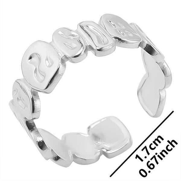 Non-Tarnish Vintage Stainless Steel Couple Rings