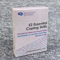 52 Essential Coping Skills Cards, 1 Box Stress Relief Cards, Party Board Game Toys, Party Entertainment and Leisure Game Card...