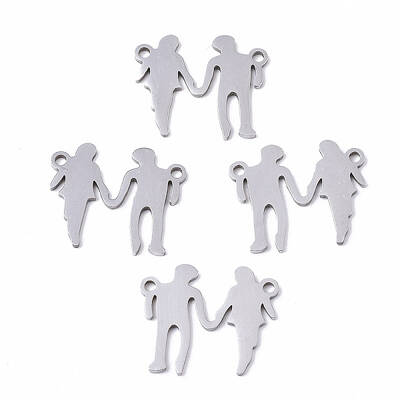 Tarnish Resistant Valentine's Day 201 Stainless Steel Links Connectors