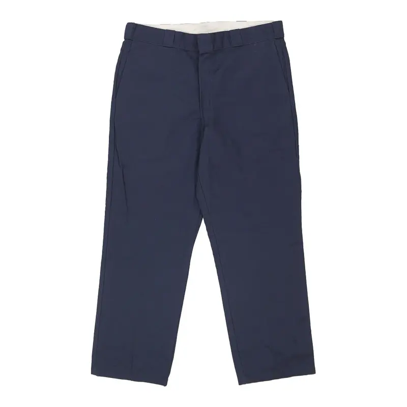 Dickies Trousers - 37W 30L Navy Cotton