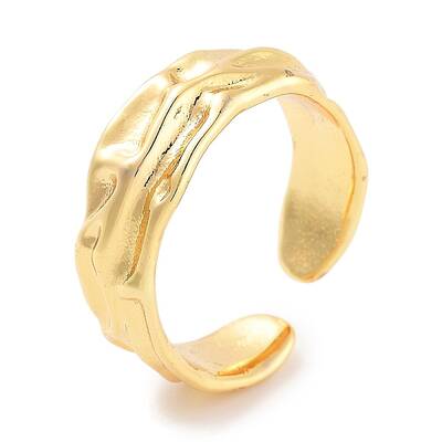 Rack Plating Brass Open Cuff Rings