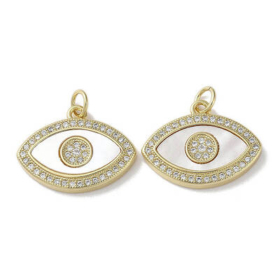 Brass Micro Pave Cubic Zirconia Pendants