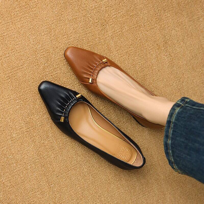 CHIKO Abbey Pointy Toe Block Heels Pumps Shoes