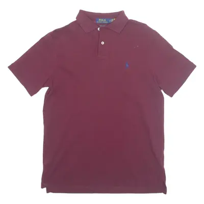 POLO RALPH LAUREN Mens Polo Shirt Maroon M