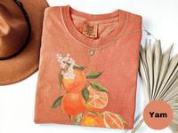 Comfort Colors Vintage Orange Tee, Art Graphic Fruit Tee, Pastel Drawing Oranges Shirt,  Aesthetic Fruit Tee Full Colors For ...